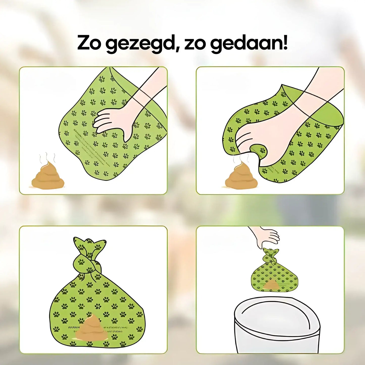 Extra Grote Hondenpoepzakjes - 35x27cm - Dierenhoekje