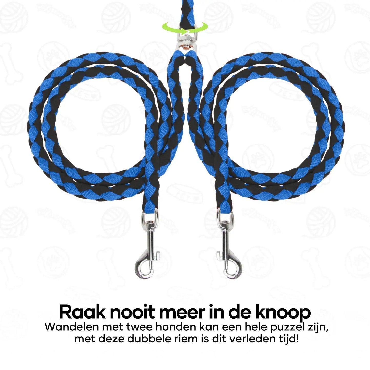 Dubbele hondenriem - Dierenhoekje