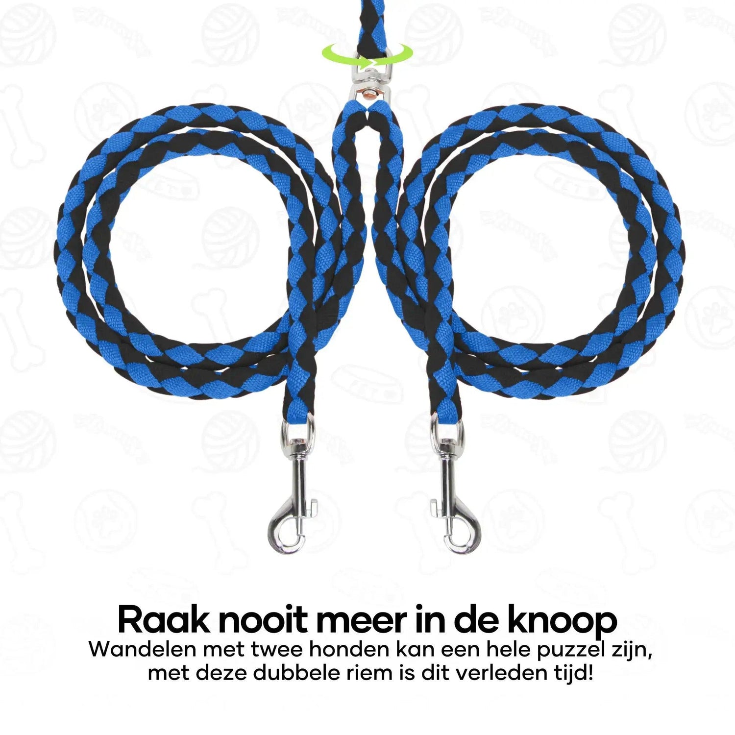 Dubbele hondenriem - Dierenhoekje