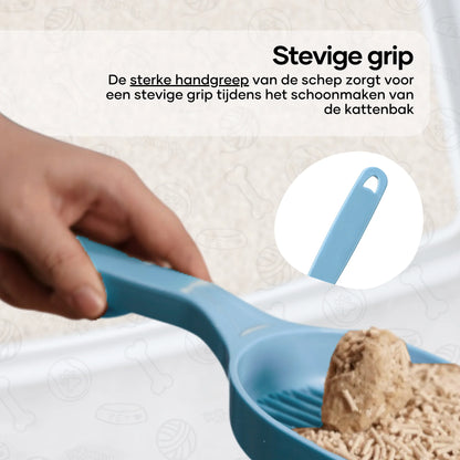 Cat litter scoop with holder