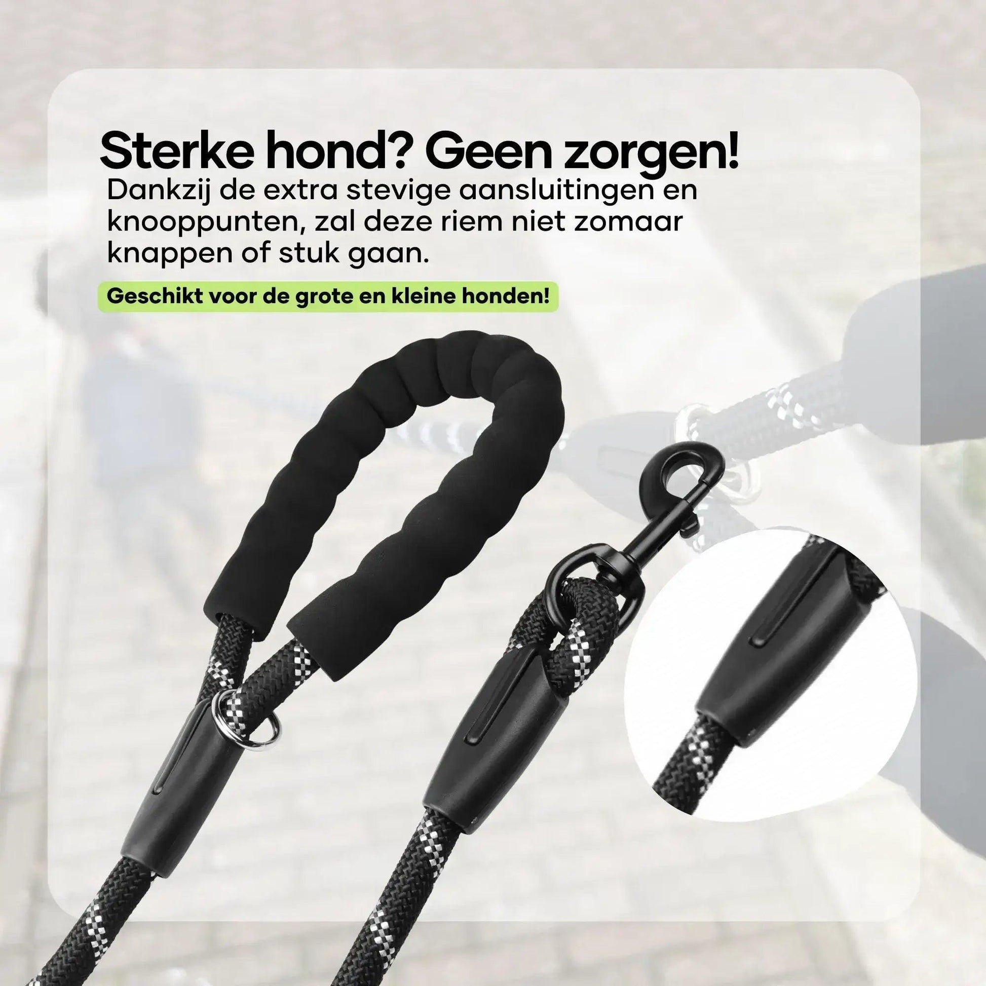 Elastische hondenriem, hondenketting met zacht gevoerd handvat en veiligheidsgordelgesp, trainingslijn voor grote en middelgrote honden, lengte 1,5 m, zwart Elastische hondenriem, hondenketting met zacht gevoerd handvat en veiligheidsgordelgesp, trainingslijn voor grote en middelgrote honden, lengte 1,5 m, zwart