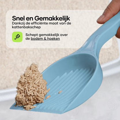 Cat litter scoop with holder