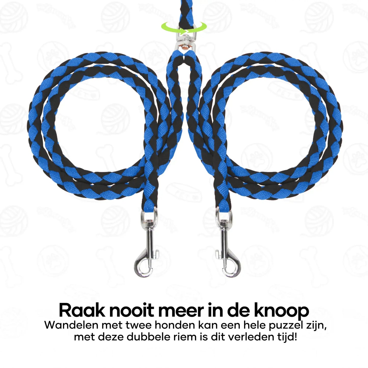 Double dog leash for 2 dogs